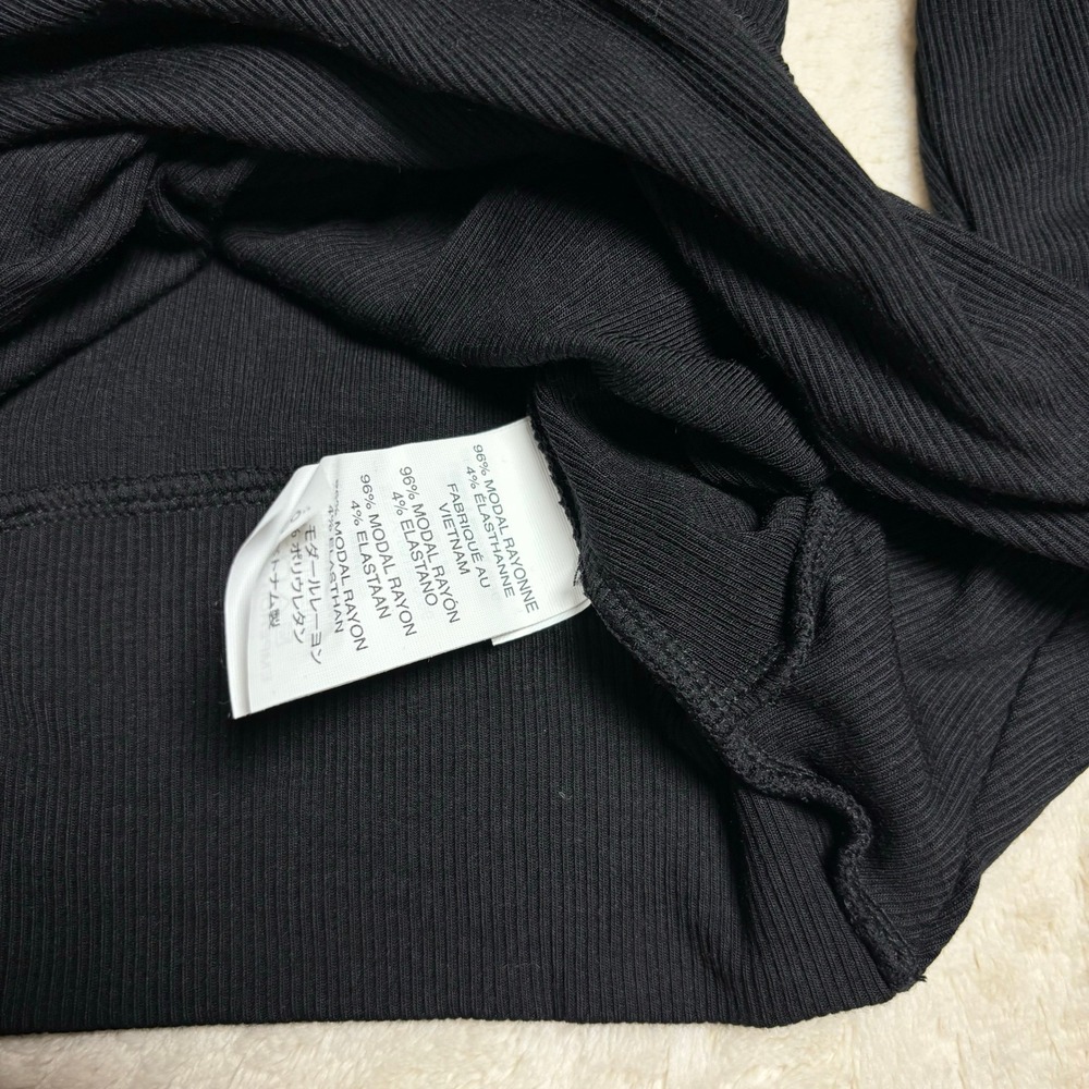 Vuori Womens Long Sleeve Cove Twist Tee Size XL Black Ribbed Athleisure VW1114 - Picture 12 of 12